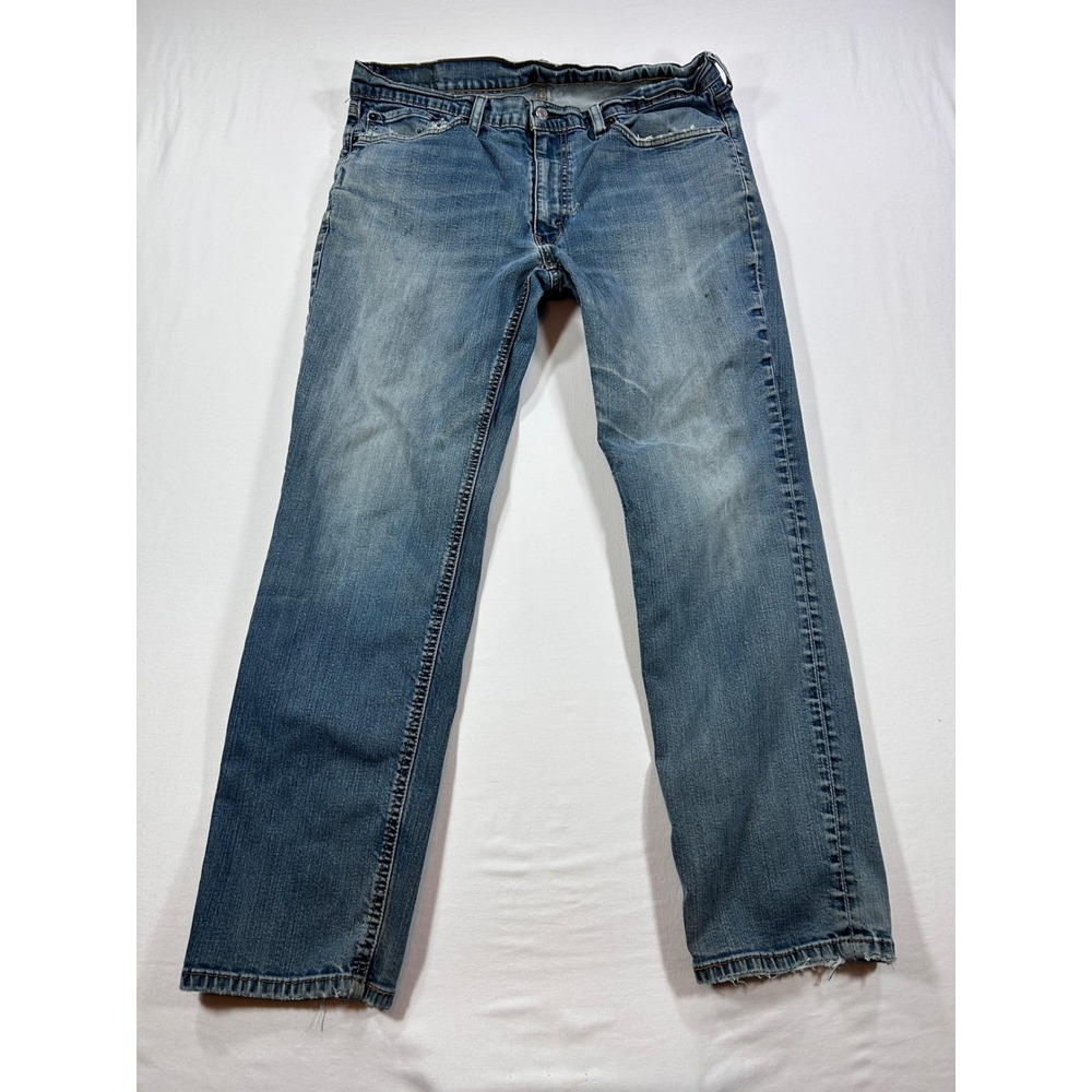 Levis 514 Straight Fit Jeans Mens 36x32 Medium Wash Blue Denim Pants 18181-0017